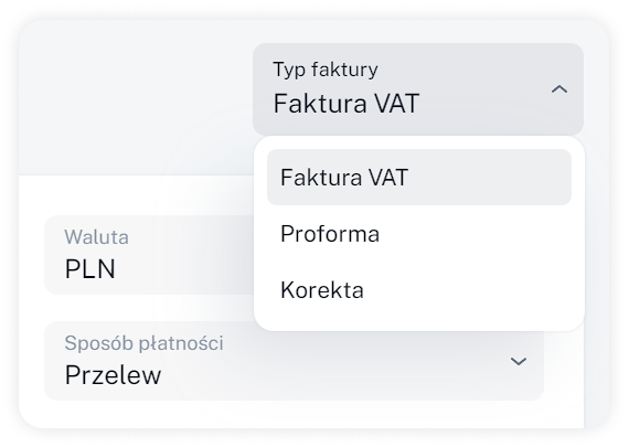 Faktury VAT, PROFORMA i korekty w WorkClocker