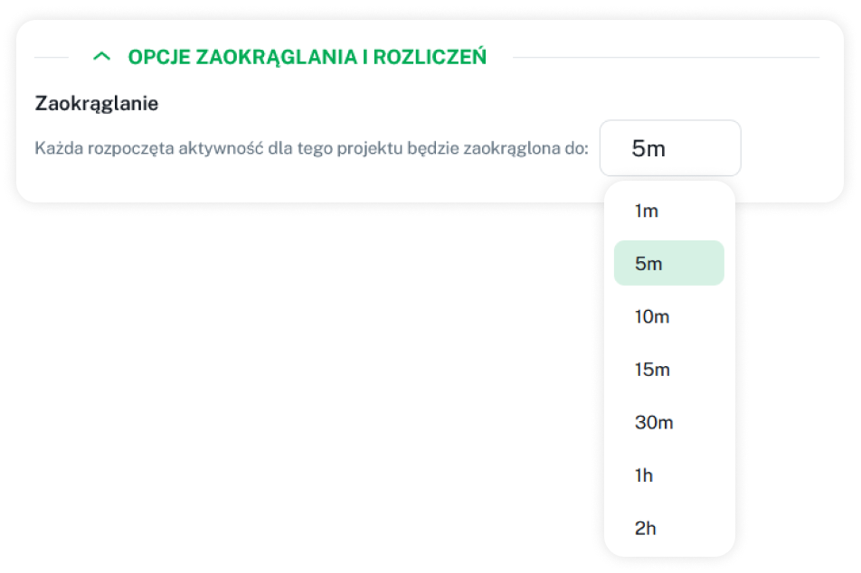 Zaokrąglanie zaraportowanego czasu pracy
