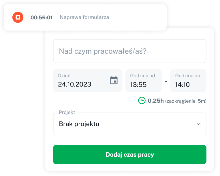 Aplikacja do mierzenia czasu pracy stoperem