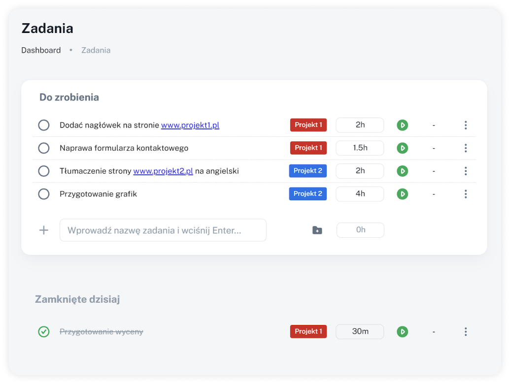Prosta i czytelna lista zadań TO-DO