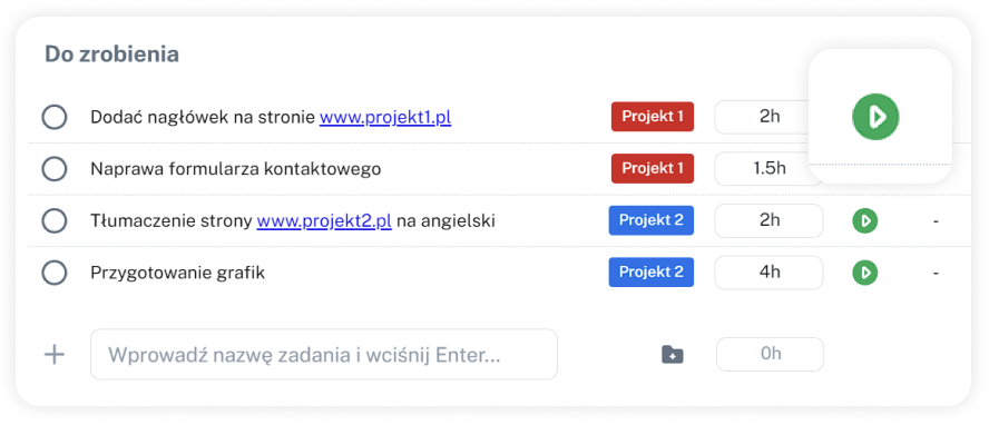 Odmierzanie czasu pracy nad zadaniem w WorkClocker